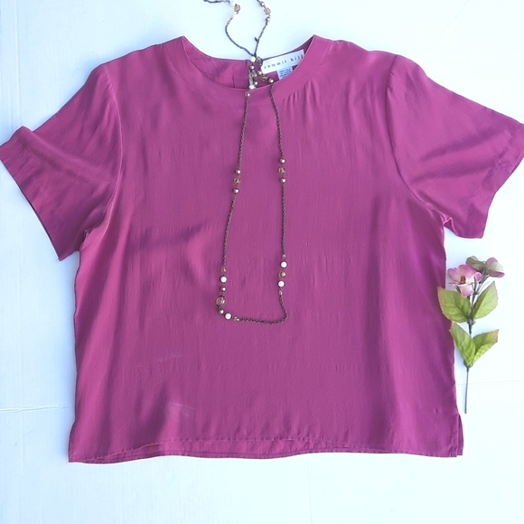 SUMMIT HILL 100%Silk Blouse - Picture 7 of 8